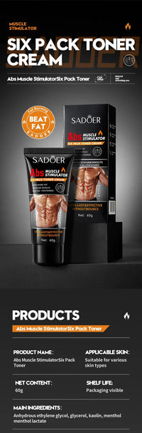 Six Pack Toner Body Building Cream