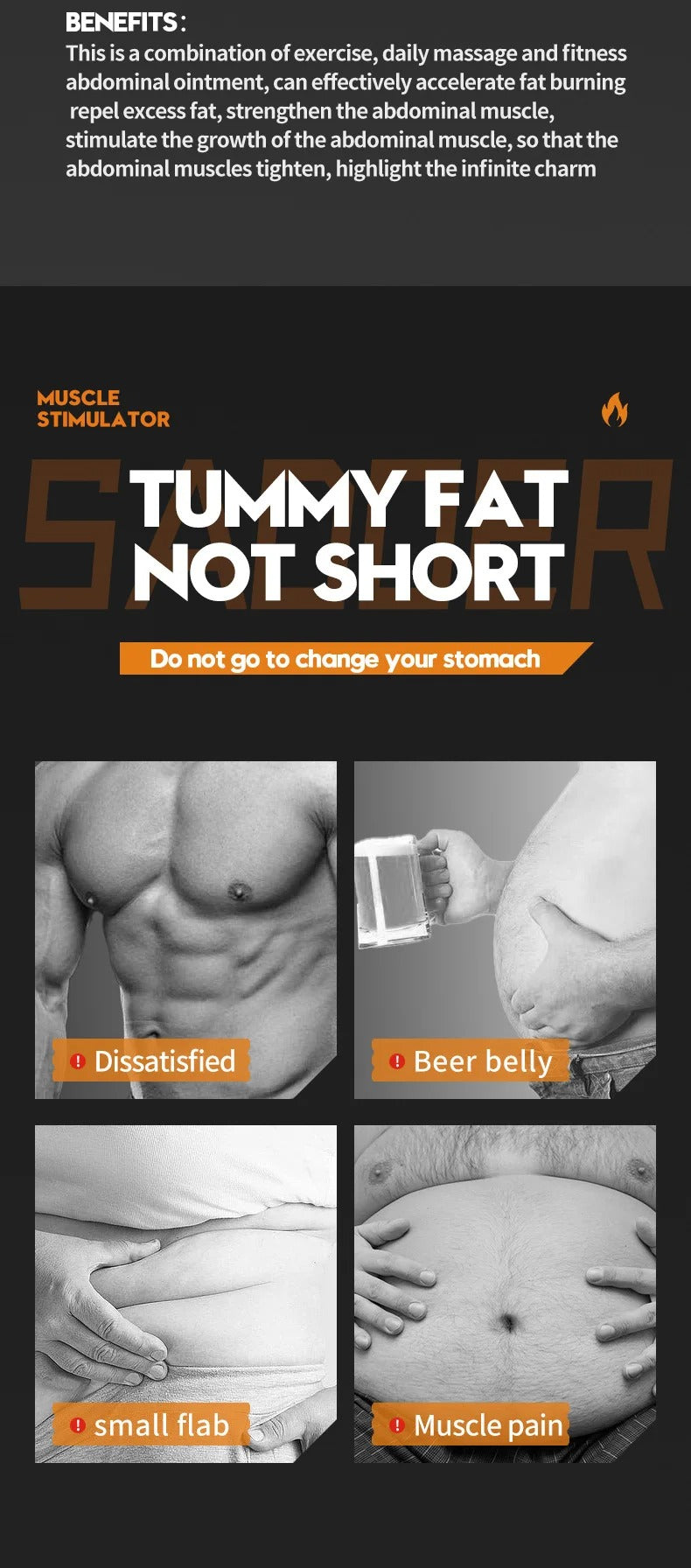Six Pack Toner Body Building Cream